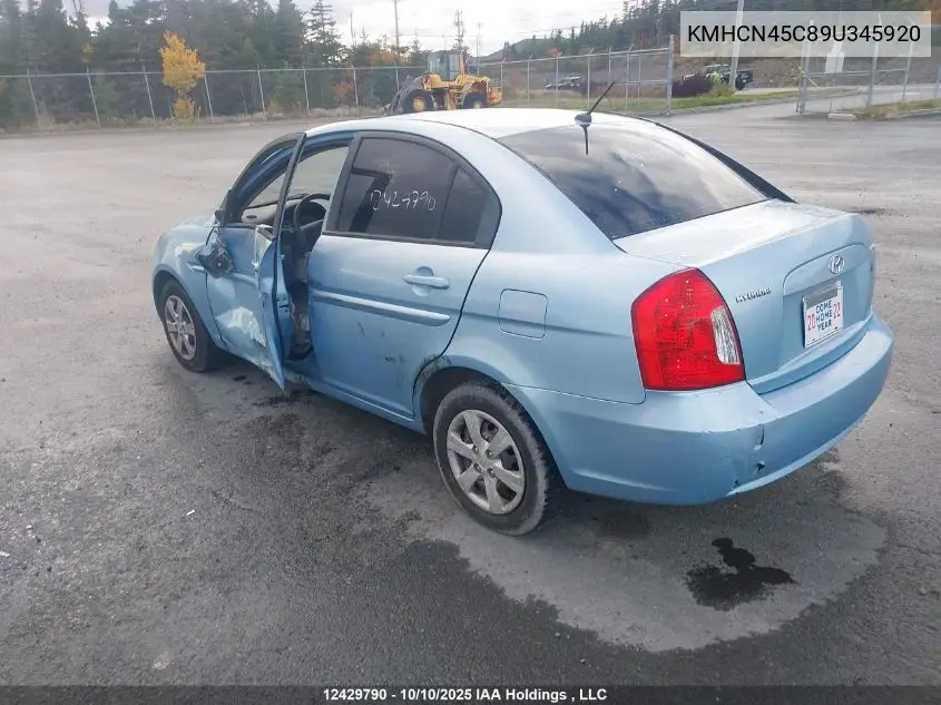 KMHCN45C89U345920 2009 Hyundai Accent Gls