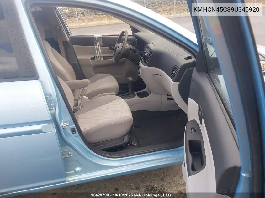 KMHCN45C89U345920 2009 Hyundai Accent Gls