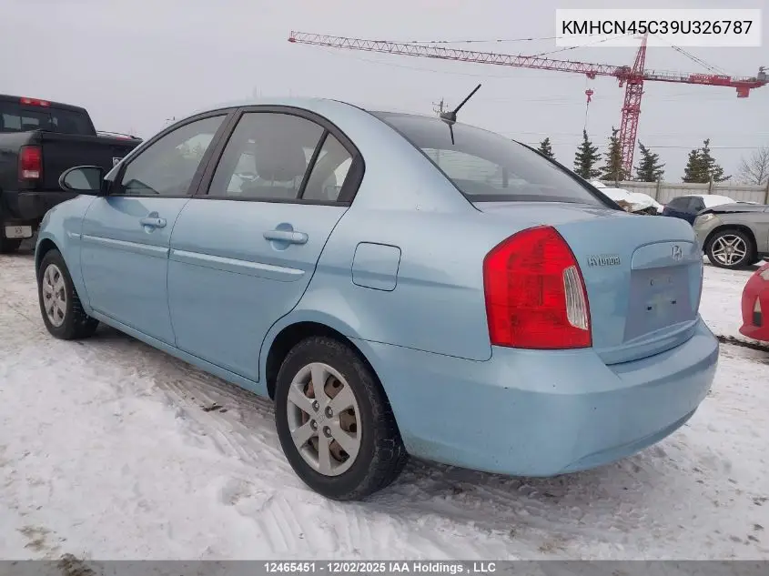 KMHCN45C39U326787 2009 Hyundai Accent Gls