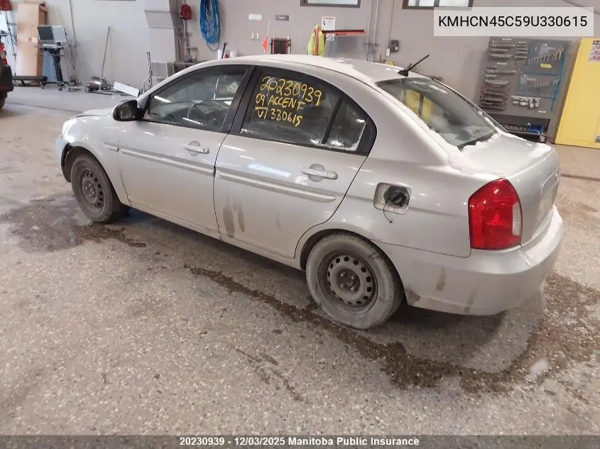 KMHCN45C59U330615 2009 Hyundai Accent Gl
