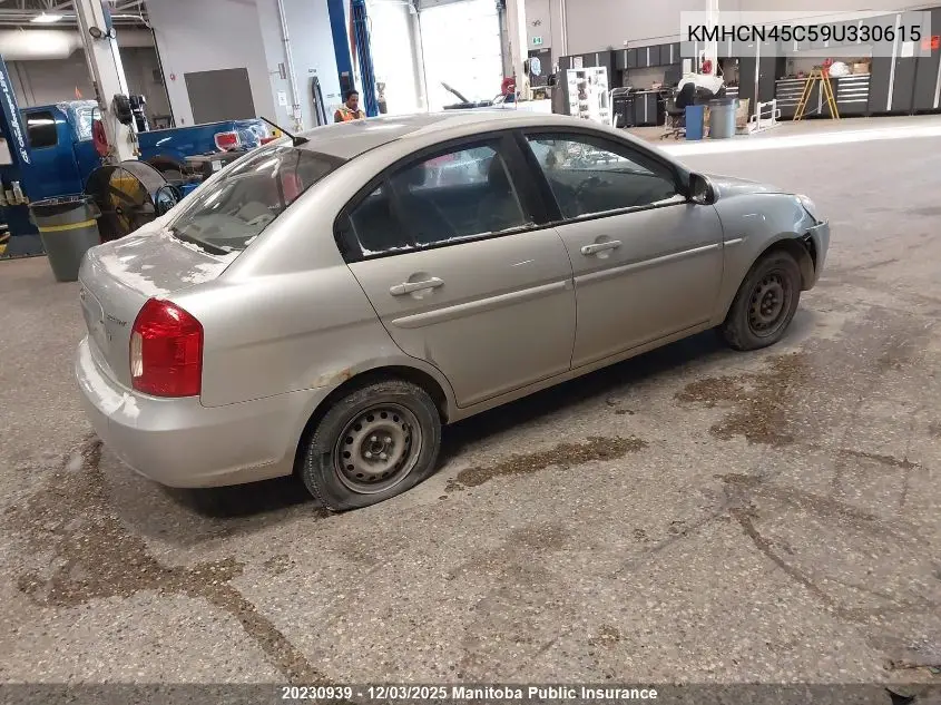 KMHCN45C59U330615 2009 Hyundai Accent Gl