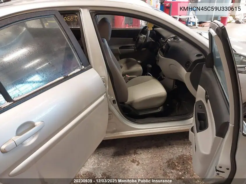 KMHCN45C59U330615 2009 Hyundai Accent Gl
