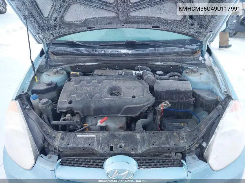 KMHCM36C49U117991 2009 Hyundai Accent Gs