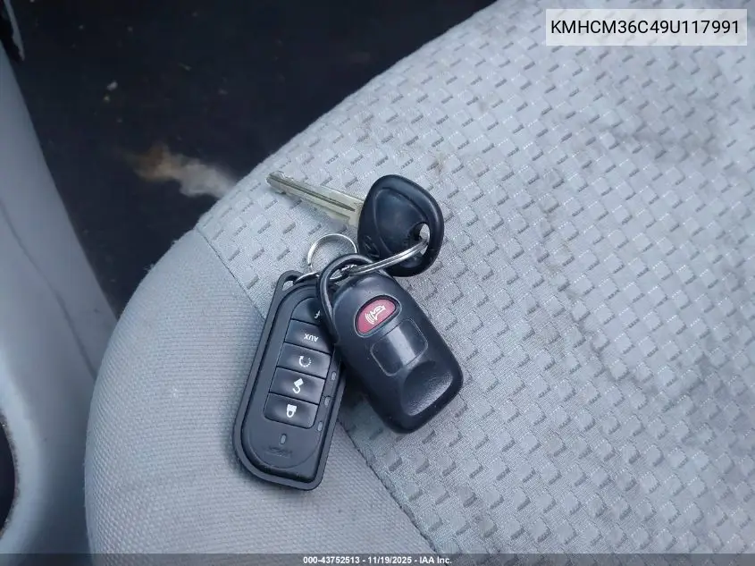 KMHCM36C49U117991 2009 Hyundai Accent Gs