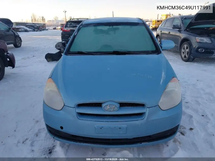 KMHCM36C49U117991 2009 Hyundai Accent Gs