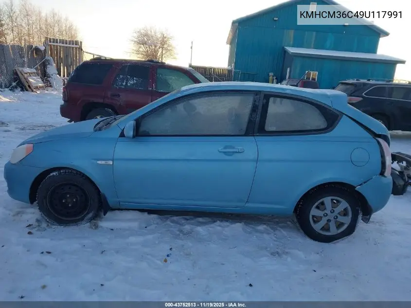 KMHCM36C49U117991 2009 Hyundai Accent Gs