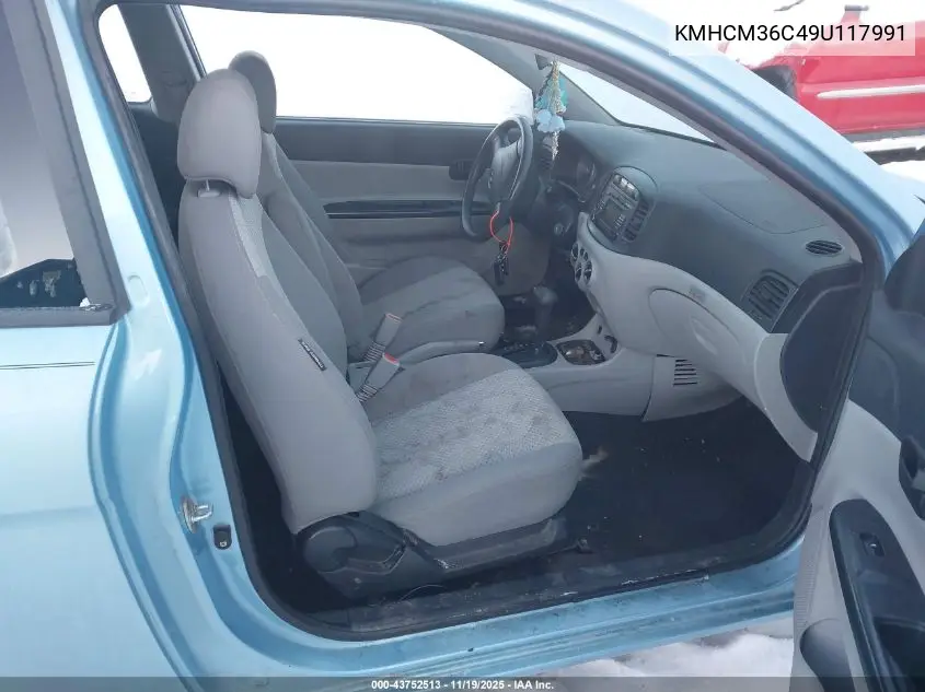 KMHCM36C49U117991 2009 Hyundai Accent Gs