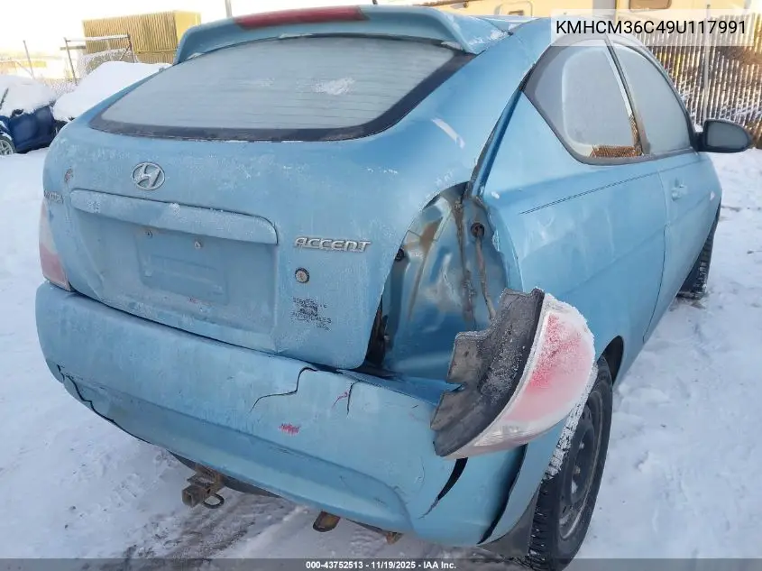 KMHCM36C49U117991 2009 Hyundai Accent Gs