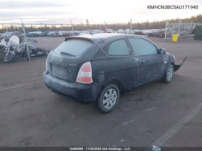 KMHCN3BC5AU171940 2010 Hyundai Accent Gl
