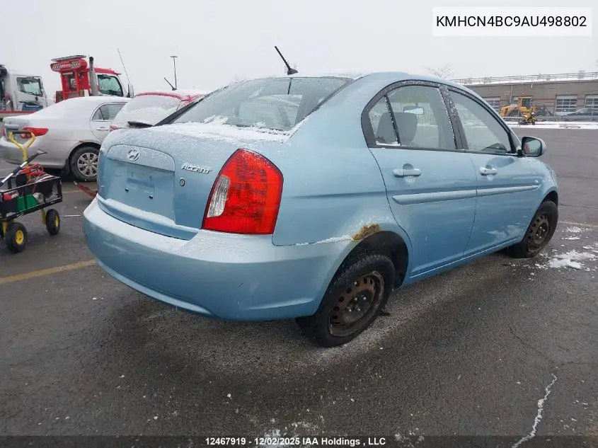 KMHCN4BC9AU498802 2010 Hyundai Accent Gls