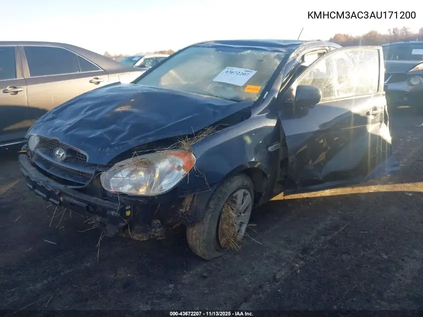 KMHCM3AC3AU171200 2010 Hyundai Accent Gs
