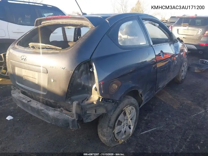 KMHCM3AC3AU171200 2010 Hyundai Accent Gs