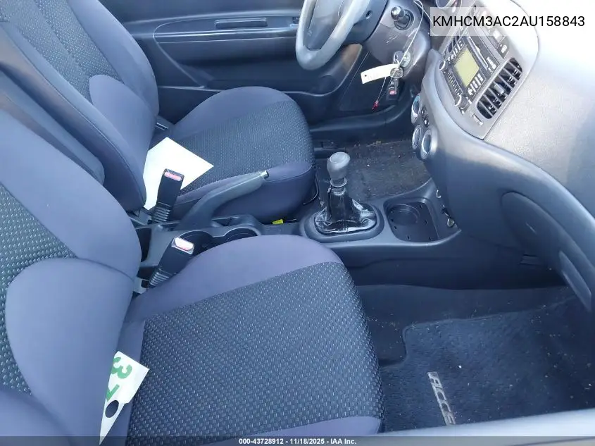 KMHCM3AC2AU158843 2010 Hyundai Accent Gs