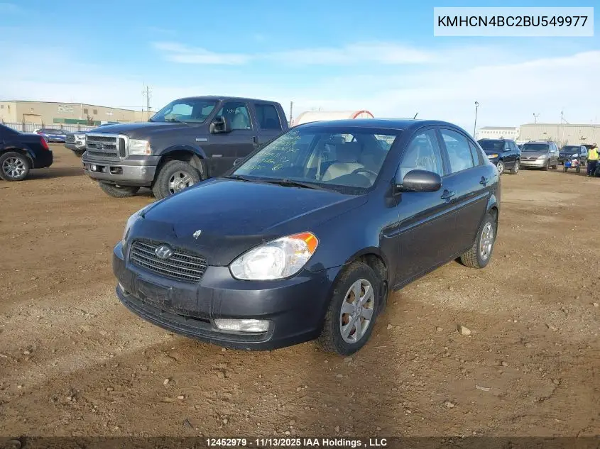 KMHCN4BC2BU549977 2011 Hyundai Accent Gls
