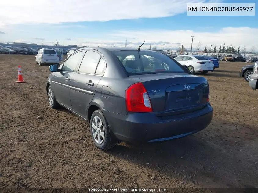 KMHCN4BC2BU549977 2011 Hyundai Accent Gls