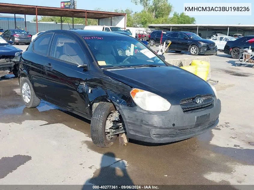 2011 Hyundai Accent Gl VIN: KMHCM3AC3BU198236 Lot: 40277361