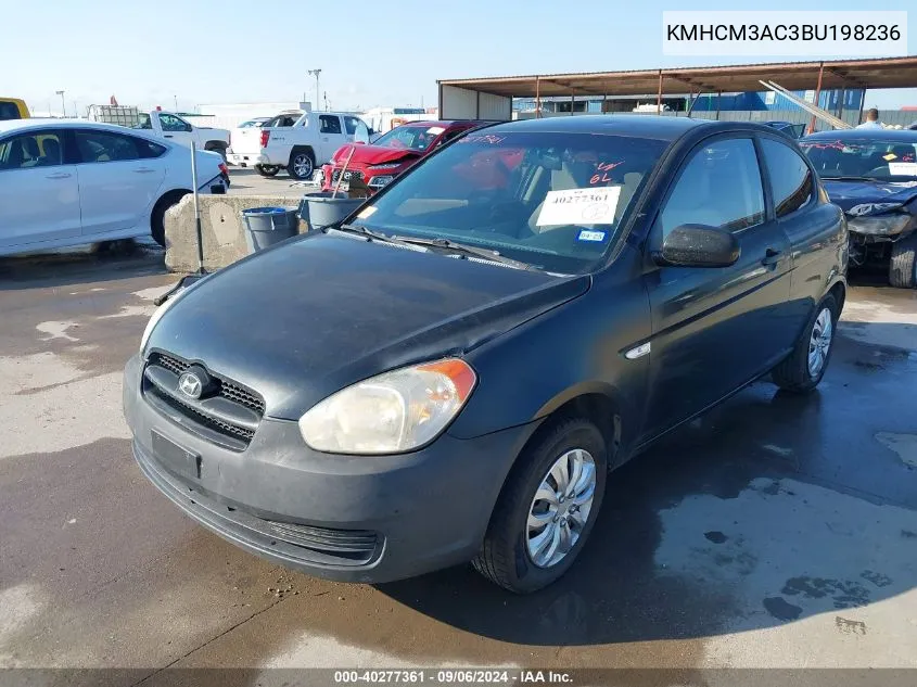 2011 Hyundai Accent Gl VIN: KMHCM3AC3BU198236 Lot: 40277361