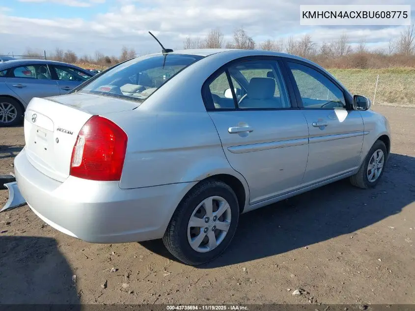 KMHCN4ACXBU608775 2011 Hyundai Accent Gls