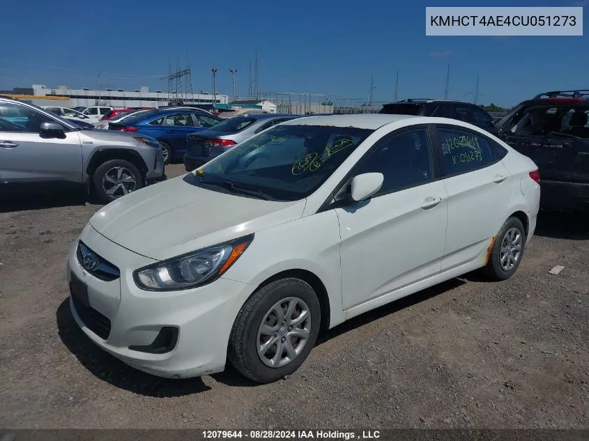 KMHCT4AE4CU051273 2012 Hyundai Accent