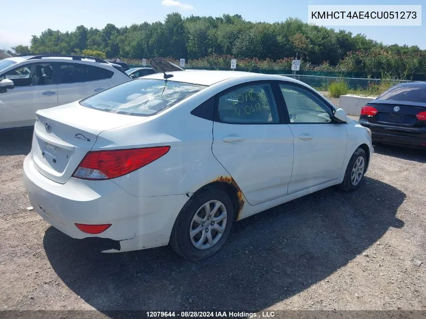 KMHCT4AE4CU051273 2012 Hyundai Accent