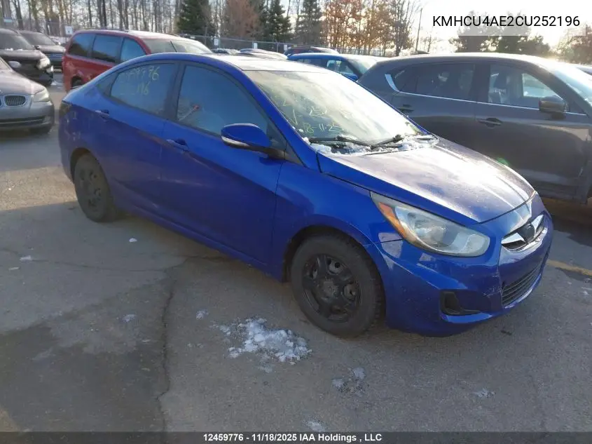 KMHCU4AE2CU252196 2012 Hyundai Accent Gls