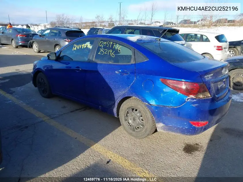 KMHCU4AE2CU252196 2012 Hyundai Accent Gls