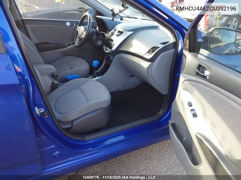 KMHCU4AE2CU252196 2012 Hyundai Accent Gls