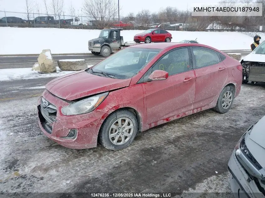 KMHCT4AE0CU187948 2012 Hyundai Accent Gl