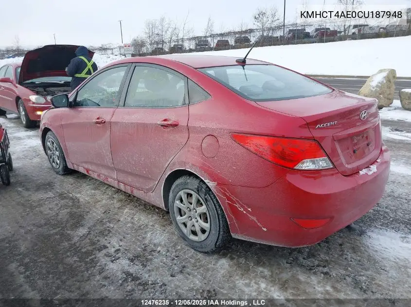 KMHCT4AE0CU187948 2012 Hyundai Accent Gl
