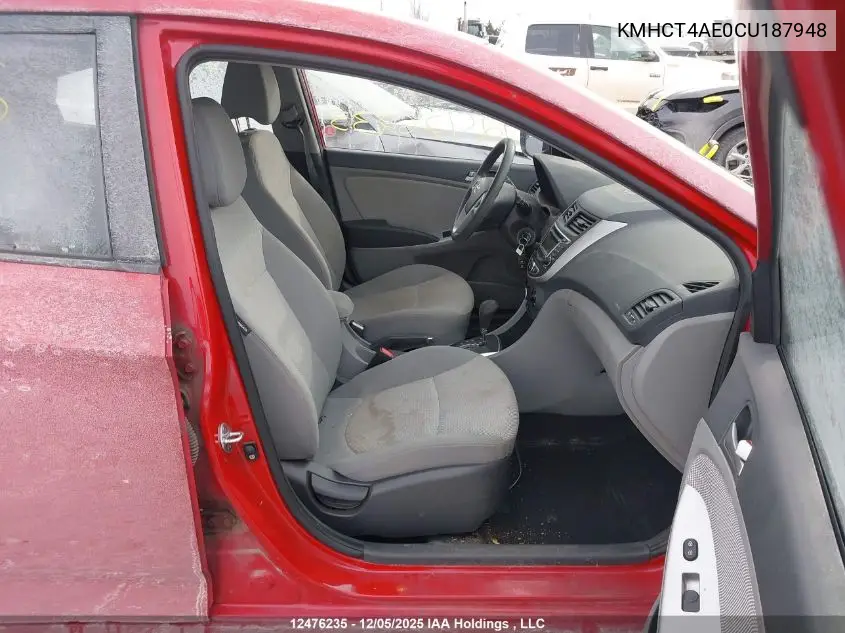 KMHCT4AE0CU187948 2012 Hyundai Accent Gl