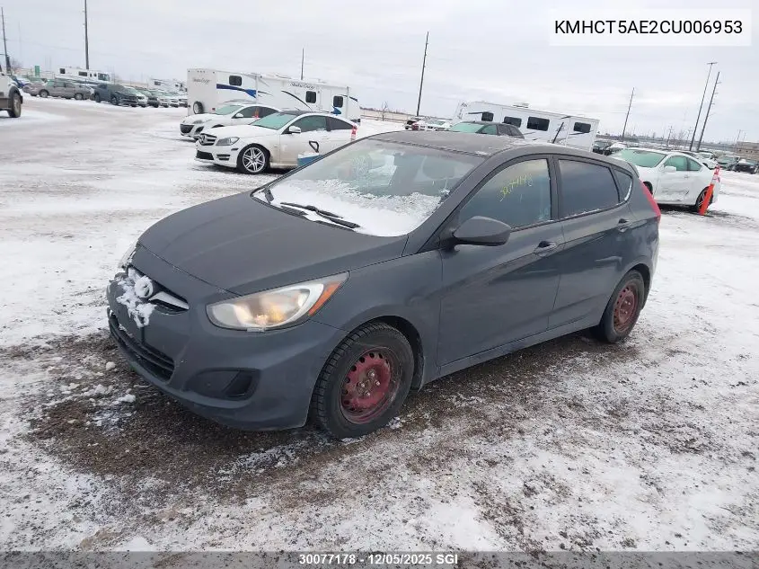 KMHCT5AE2CU006953 2012 Hyundai Accent Gls/Gs