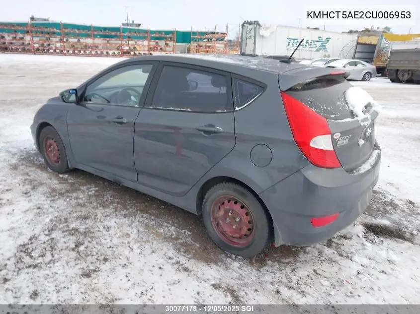 KMHCT5AE2CU006953 2012 Hyundai Accent Gls/Gs