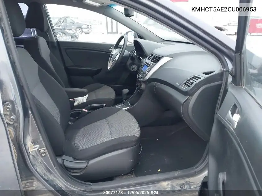 KMHCT5AE2CU006953 2012 Hyundai Accent Gls/Gs