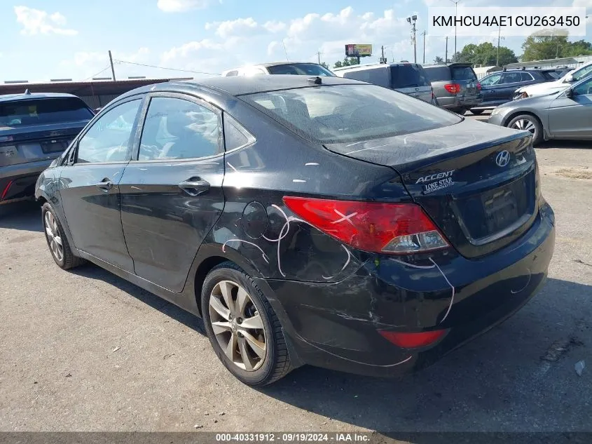 2012 Hyundai Accent Gls VIN: KMHCU4AE1CU263450 Lot: 40331912