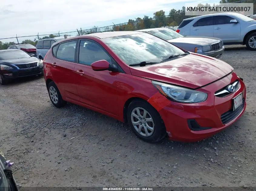 KMHCT5AE1CU008807 2012 Hyundai Accent Gs