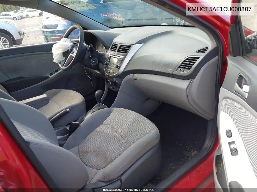 KMHCT5AE1CU008807 2012 Hyundai Accent Gs