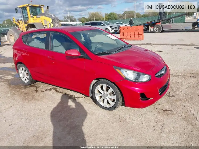 KMHCU5AE8CU021180 2012 Hyundai Accent Se