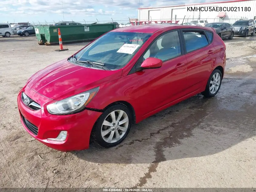 KMHCU5AE8CU021180 2012 Hyundai Accent Se