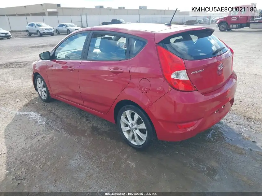 KMHCU5AE8CU021180 2012 Hyundai Accent Se