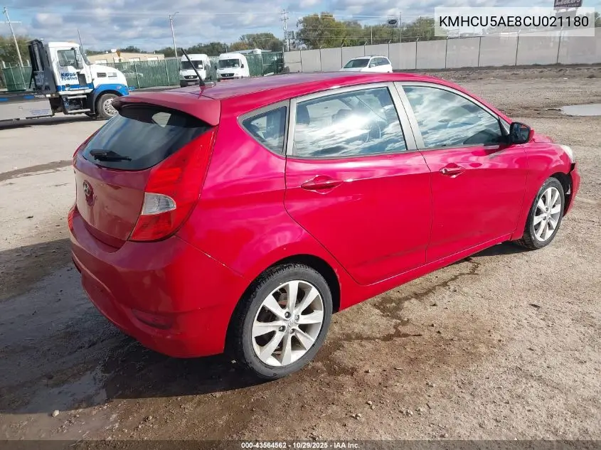 KMHCU5AE8CU021180 2012 Hyundai Accent Se