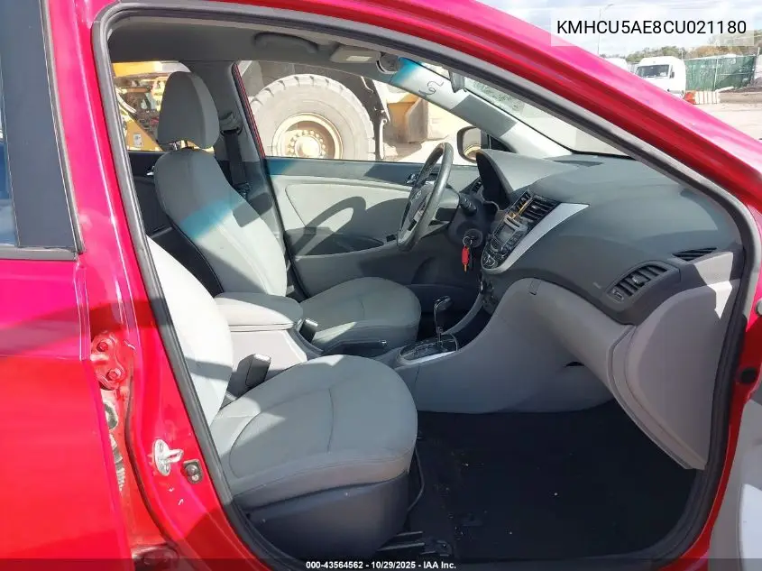 KMHCU5AE8CU021180 2012 Hyundai Accent Se