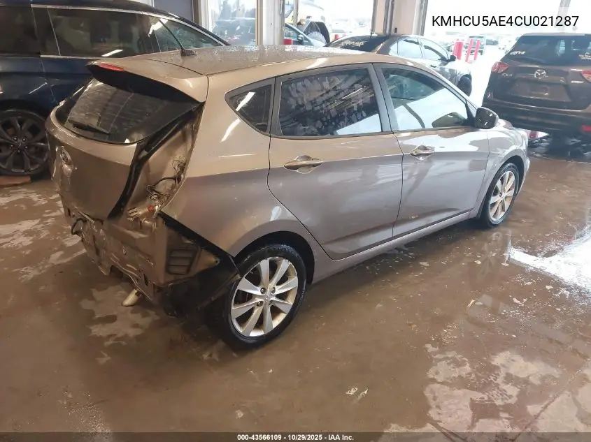 KMHCU5AE4CU021287 2012 Hyundai Accent Se