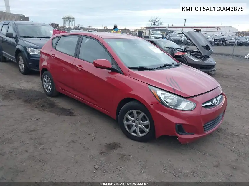 KMHCT5AE1CU043878 2012 Hyundai Accent Gs