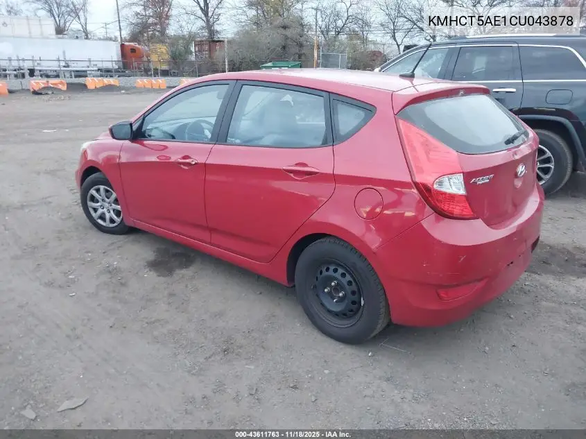 KMHCT5AE1CU043878 2012 Hyundai Accent Gs