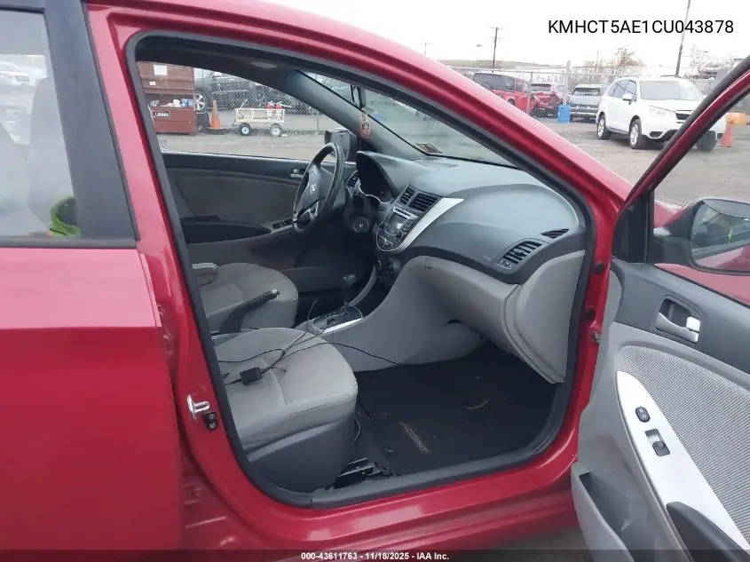 KMHCT5AE1CU043878 2012 Hyundai Accent Gs
