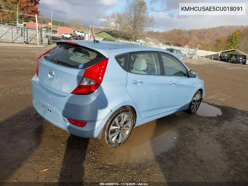 KMHCU5AE5CU018091 2012 Hyundai Accent Se