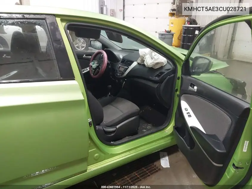 KMHCT5AE3CU028721 2012 Hyundai Accent Gs
