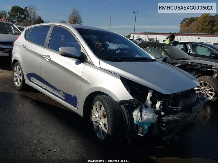 KMHCU5AEXCU006020 2012 Hyundai Accent Se