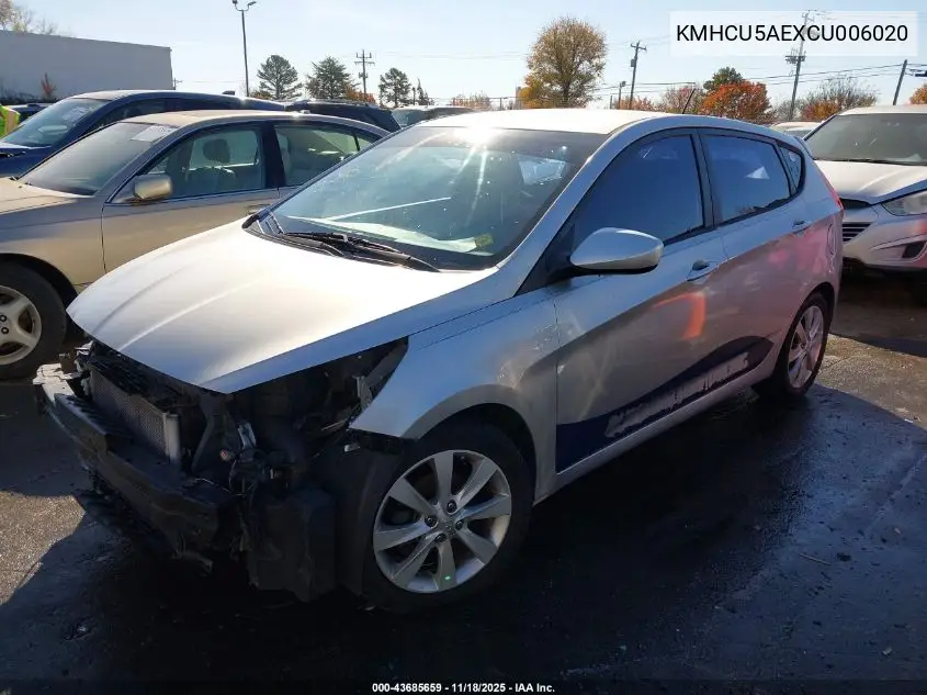 KMHCU5AEXCU006020 2012 Hyundai Accent Se