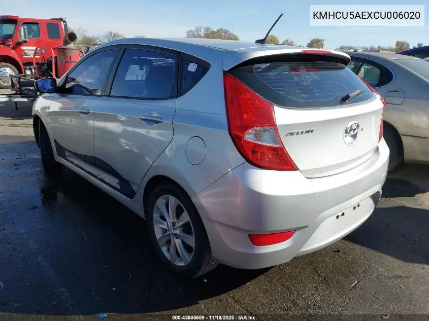 KMHCU5AEXCU006020 2012 Hyundai Accent Se